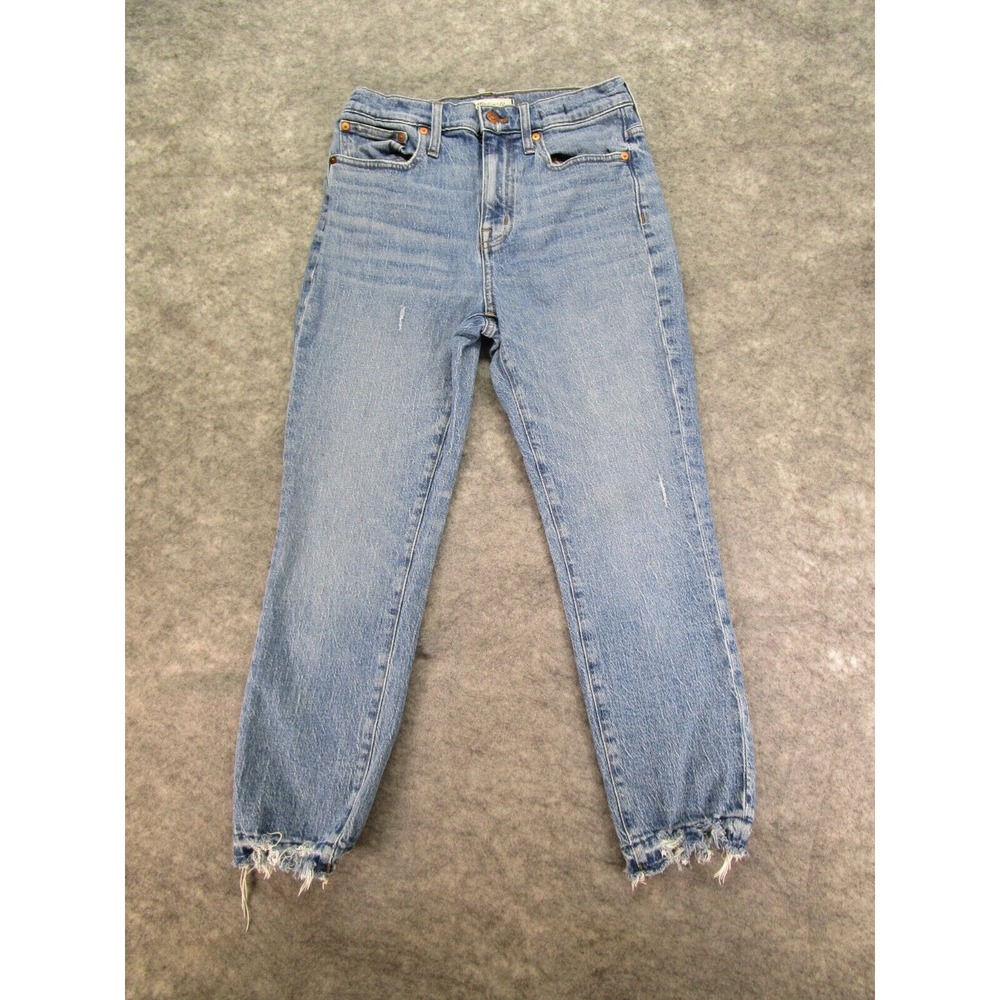 Madewell Jeans Womens 26 Slim Crop Boyjean Stretch Denim Blue